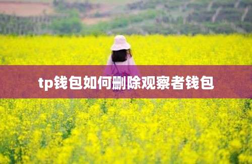 tp钱包如何删除观察者钱包