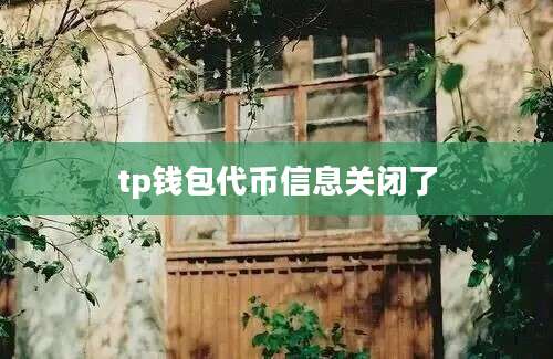 tp钱包代币信息关闭了