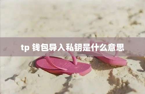tp 钱包导入私钥是什么意思