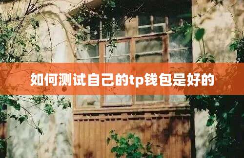 如何测试自己的tp钱包是好的