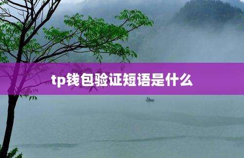 tp钱包验证短语是什么