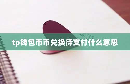 tp钱包币币兑换待支付什么意思